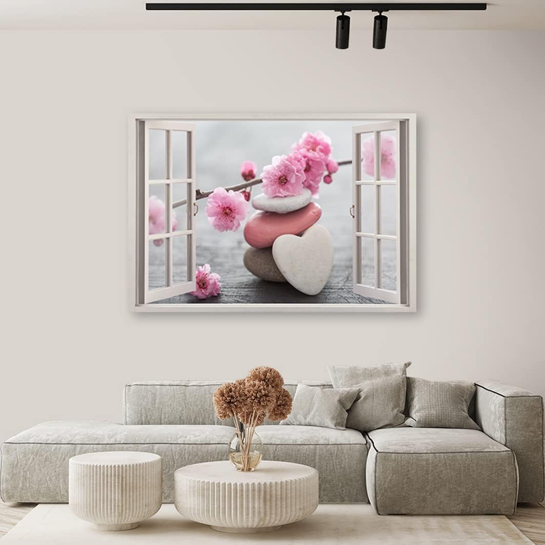 Feeby - Wandbilder Wohnzimmer 90x60 cm, Deko Paneel Bilder, Bilder für Schlafzimmer, Echter Gemalter