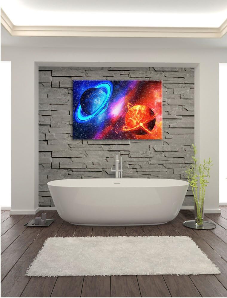 Pixxprint Ausgleich im Weltall als Leinwandbild/Grösse: 100x70 / Wandbild/Kunstdruck/fertig bespannt