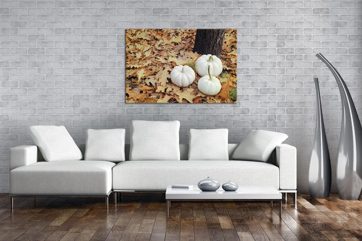 deyoli frische Kürbise Format: 120x80 als Leinwandbild, Motiv fertig gerahmt auf Echtholzrahmen, Hoc