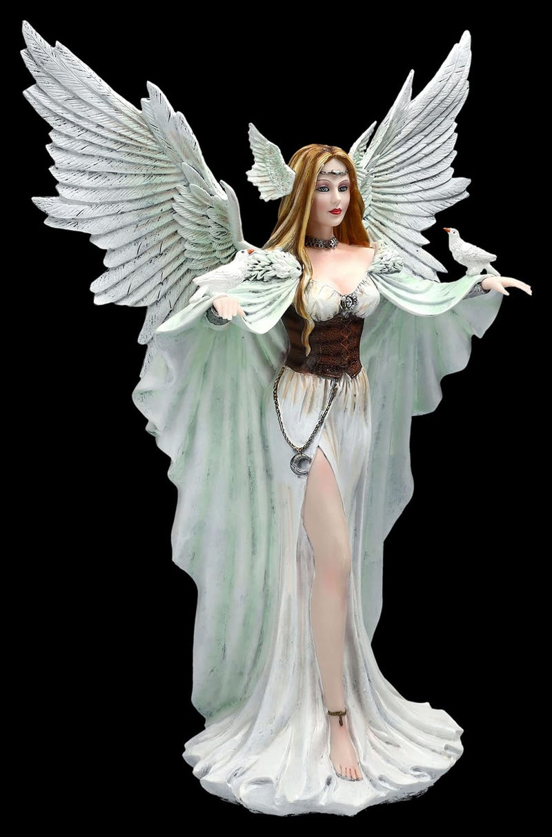 Engel Figur mit weissen Tauben Welcome to Heaven 43 cm | Statue