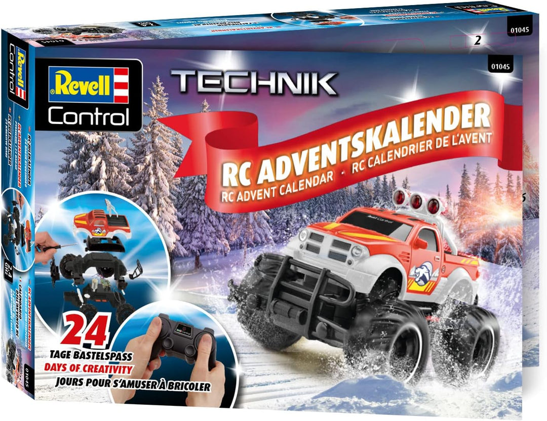 Revell Adventskalender RC-Truck I RC Adventskalender I Ferngsteuerter Truck in 24 Tagen zusammenbaue