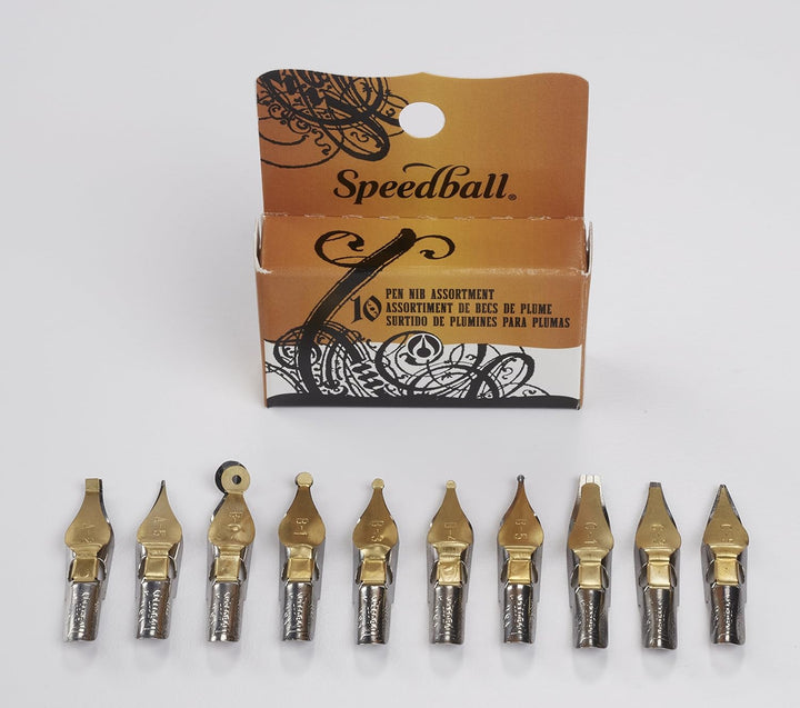 Speedball 30710 Schreibfedern, sortiert, 10 Stück