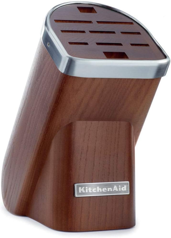 Kitchenaid Messerblock Solo, Holz, dunkle Akazie, 30 x 25 x 20 cm