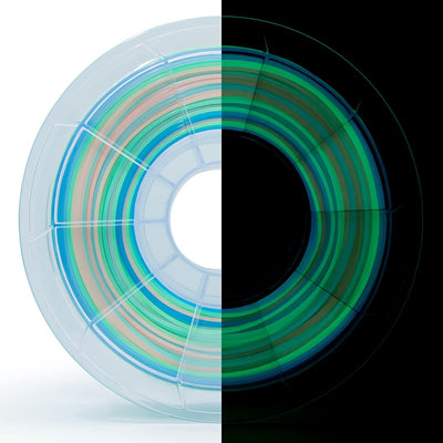 ZIRO PLA Glow Filament 1,75 mm, 3D-Drucker-Filament 1,75 mm Farbverlauf, mehrfarbig, 1 kg (2,2 lbs),