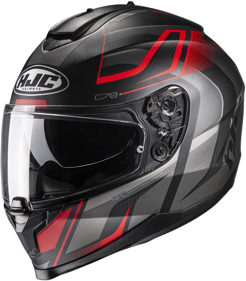 HJC C70 LANTIC MC1SF M M Black/Grey/Red, M Black/Grey/Red