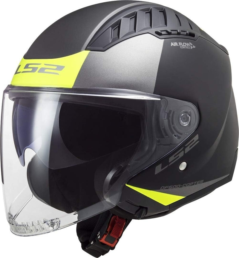 LS2, motohelm Jet Copter Urbane schwarzmat gelb, XL XL schwarzmatt gelb, XL schwarzmatt gelb