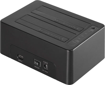 LogiLink QP0028 Quickport USB 3.1 GEN2 für 2X 2,5/3,5" HDD/SSD (2-Bay) Schwarz, único für 2x HDD/SSD