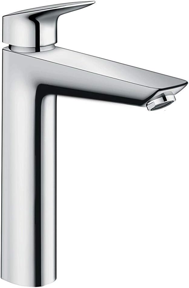 HG Logis Waschtischmischer 190 chrom 71090000 Chrom Auslaufhöhe 190mm mit Zugstangen-Ablauf, Chrom A
