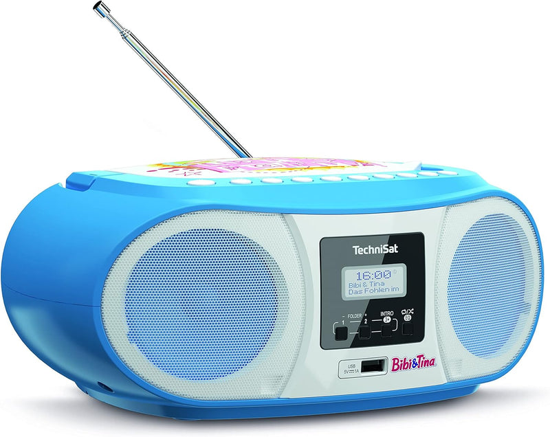 TechniSat DIGITRADIO 1990 Bibi und Tina Edition - Stereo-Boombox mit DAB+/UKW-Radio und CD-Player (B