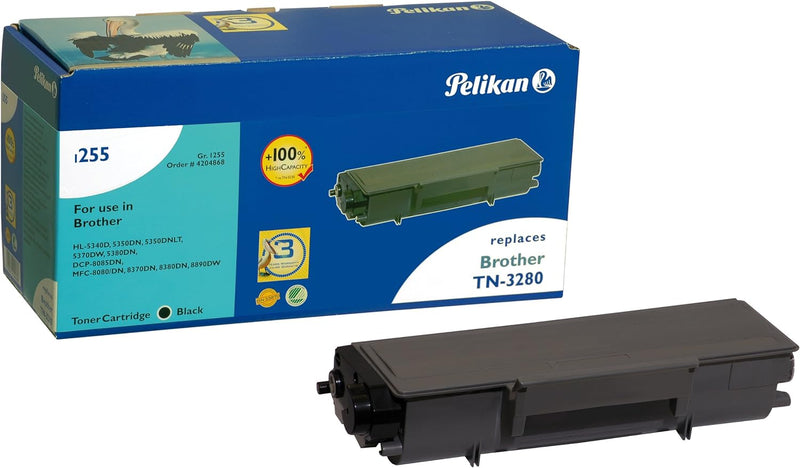 Pelikan Toner ersetzt Brother TN-3280 (passend für Drucker Brother HL-5340/5350/5370 ) Black XL,9350