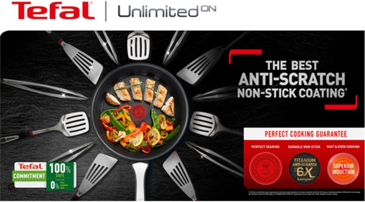 Tefal G2599002 Unbegrenzt EIN Bratpfanne, antihaftbeschichtet, Induktion, Aluminium, Schwarz FRYING