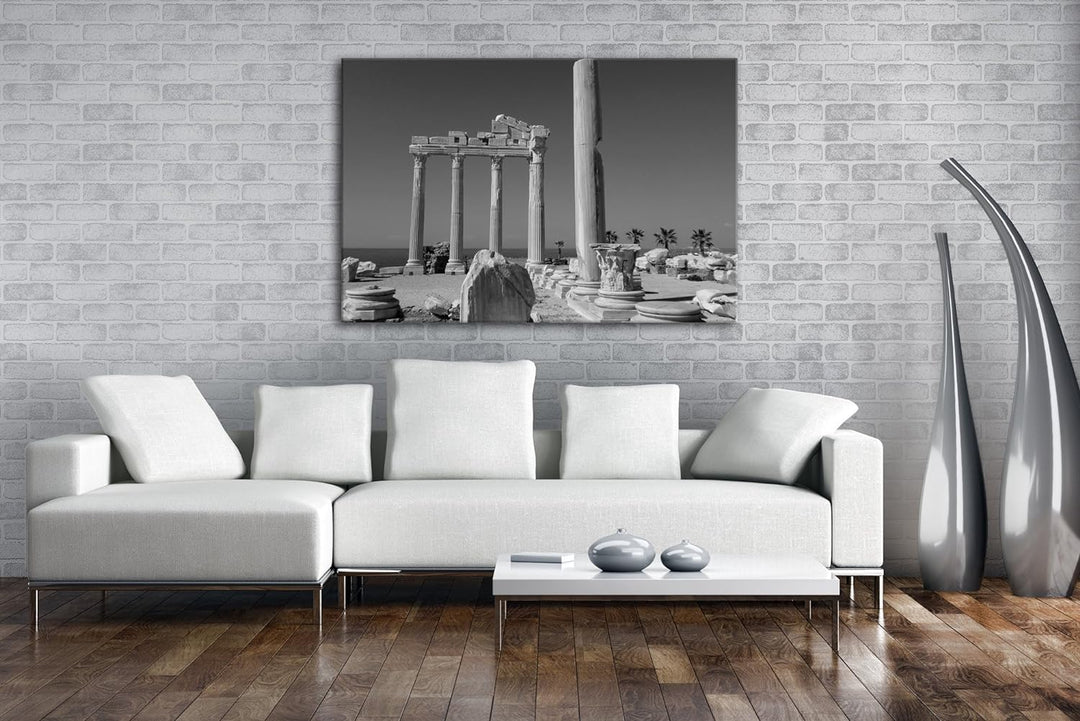 deyoli antikes Tempel Bauwerk in Türkei Effekt: Schwarz/Weiss im Format: 60x40 als Leinwandbild, Mot