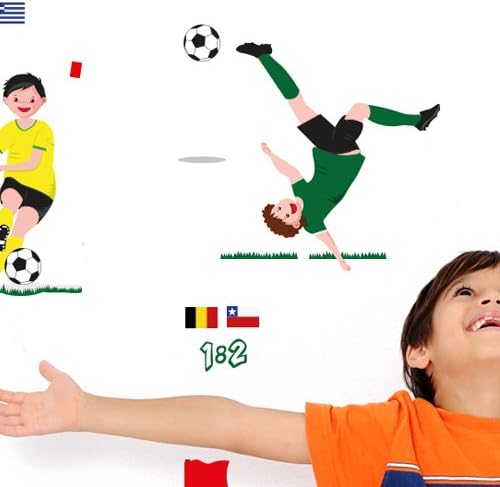Wandkings Fussball WM Wandsticker XL Set, 82 Aufkleber, Gesamtfläche 130 x 70 cm