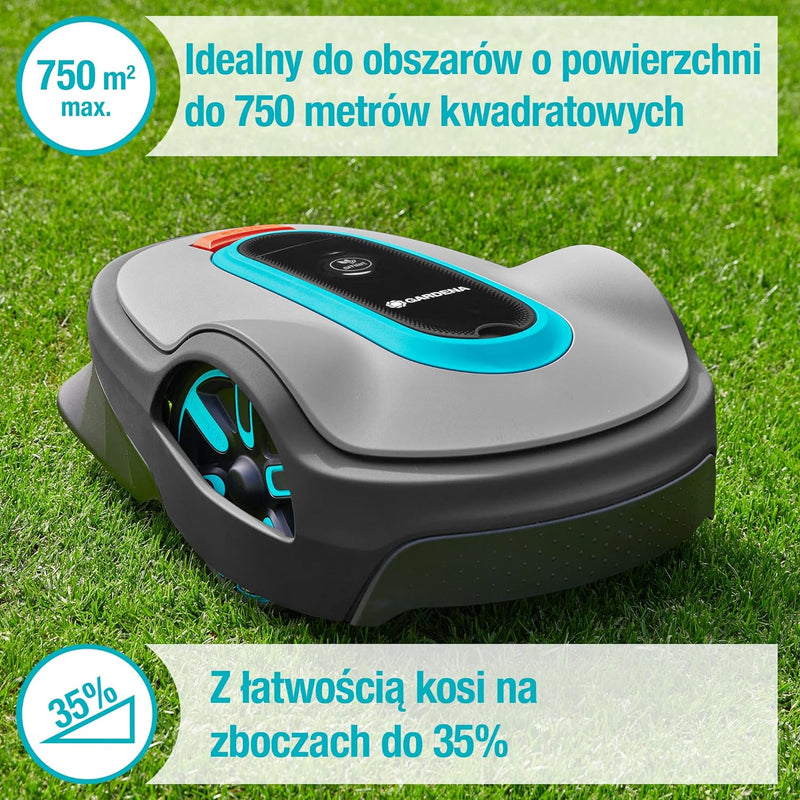 Gardena Mähroboter SILENO Life 750 qm PL-Version türkis;orange;schwarz;grau