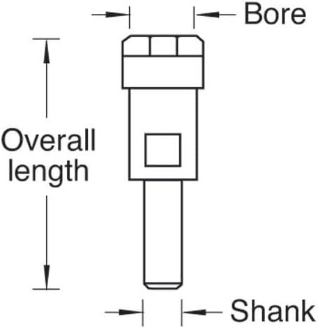 Trend Spannzangenverlängerung mit 1/2 Zoll Schaft & 1/4 Zoll Spannzange, 50 mm Spindelerhöhung für F