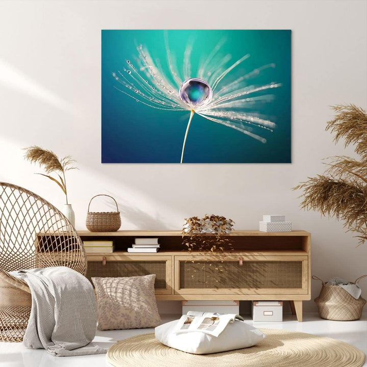 Bilder auf Leinwand 100x70cm Leinwandbild mit Rahmen Pflanze Natur Gross Wanddeko Bild Schlafzimmer