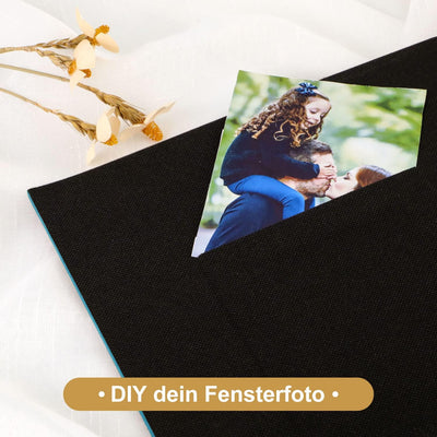 Lanpn Fotoalbum 10x15 1000, Extra Grosses XXL Leinen Einstecken Einsteckalbum für Hoch und Querforma
