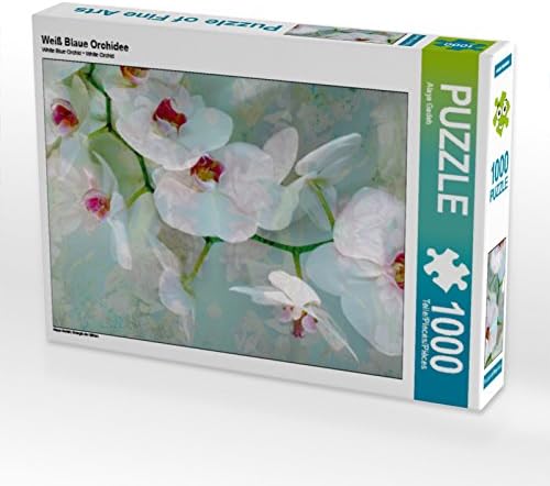 CALVENDO Puzzle Weiss Blaue Orchidee 1000 Teile Lege-Grösse 48 x 64 cm Foto-Puzzle Bild von Alaya GA