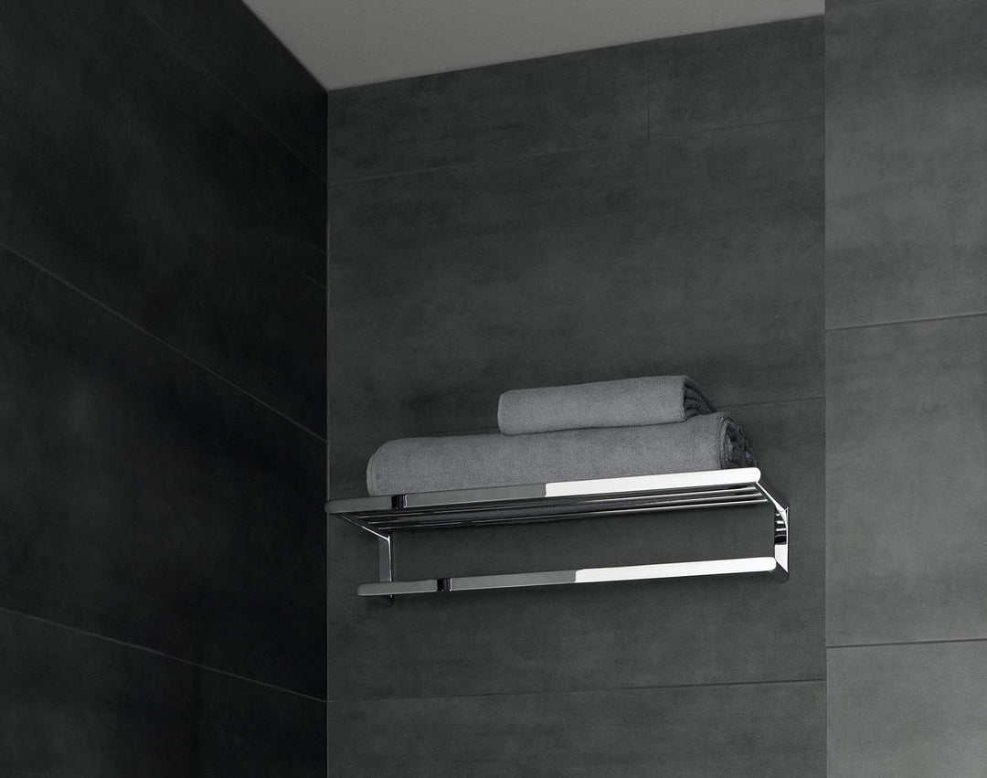 KEUCO Handtuch-Ablage aus Metall, Hochglanz-verchromt, 62 cm lang, für Badezimmer, Ablage für Handtü
