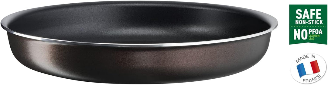 Tefal Ingenio Easy Plus Pfannen-Set, 24/28 cm, abnehmbarer Griff, stapelbar, Antihaftbeschichtung, f