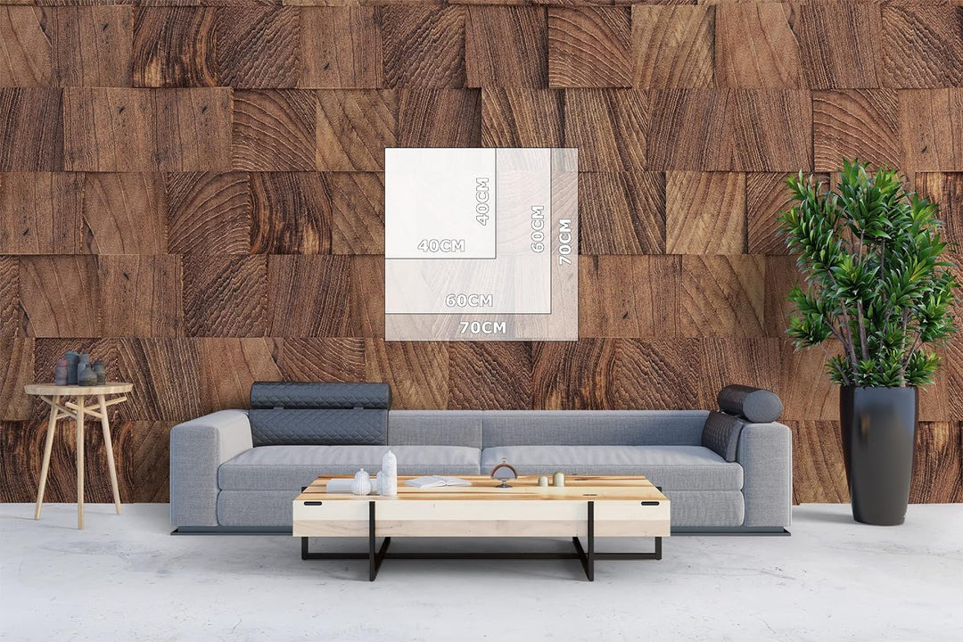 angelegtes Schiff an der Küste Format: 70x70 cm als Leinwandbild, Motiv fertig gerahmt auf Echtholzr