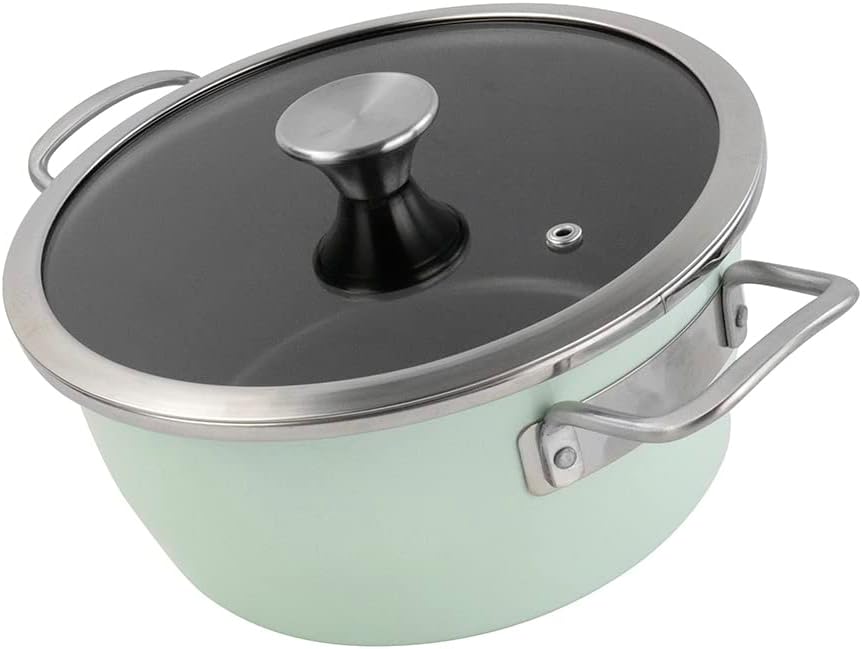 Magefesa Nordic Kochtopf 24 cm mit zweischichtiger Antihaftbeschichtung, verstärkt mit Emaille ausse