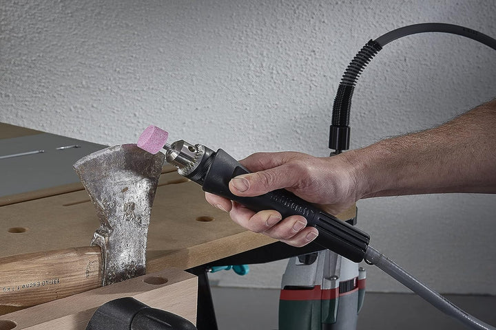 Wolfcraft 2147000 Biegsame Welle, schwere Ausführung, 3 Kugellager, Zahnkranzbohrfutter 1-10 mm, Sch