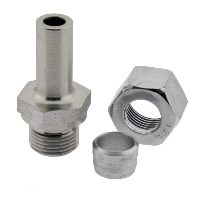 Einstellbare gerade Schneidringverschraubung 20 S-NPT 3/4", Stahl verzinkte Einschraubverschraubung