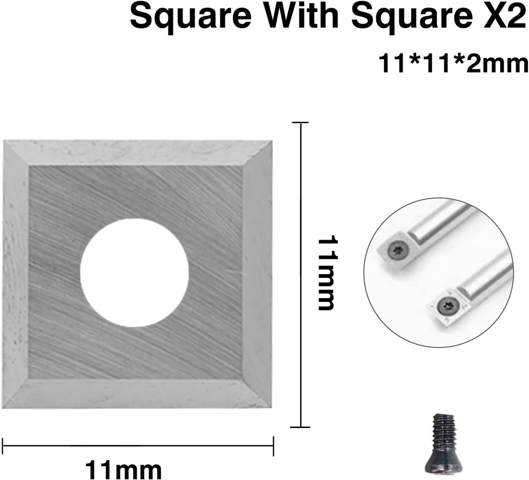 Hartmetall Wendeschneidplatten Set für Drehmeissel, Yasorn 8 Stück Hartmetall Einsatzschneider für H