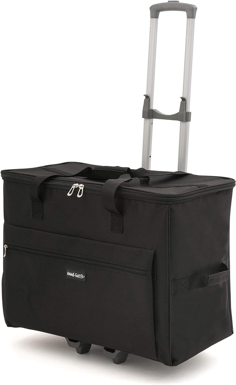 Hobby Gift MRSTLBLK Nähmaschinen-Aufbewahrungs-Trolley-Tasche, Stoff, Schwarz, 35 x 61 x 45cm 35 x 6