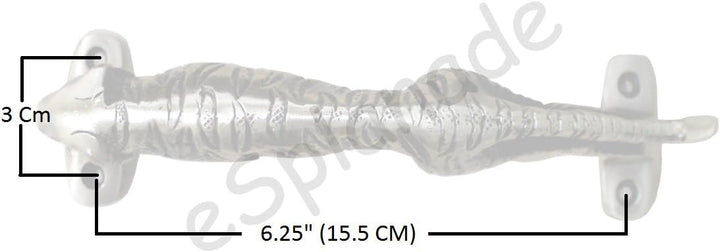 eSplanade - 19,1 cm Messing Designer Tiger/Jaguar Türgriff - 2er Set | Wohnkultur | Türdekor | Paar