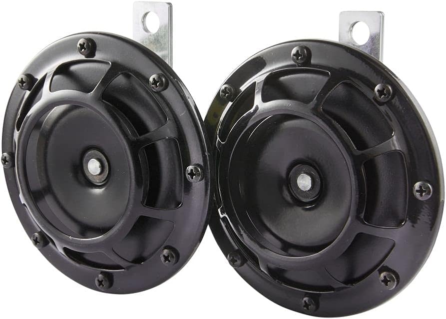 HELLA - Horn - B133 - 12V - 118dB(A) - Frequenzbereich: 375/500Hz - Starkton - Gehäusefarbe: schwarz