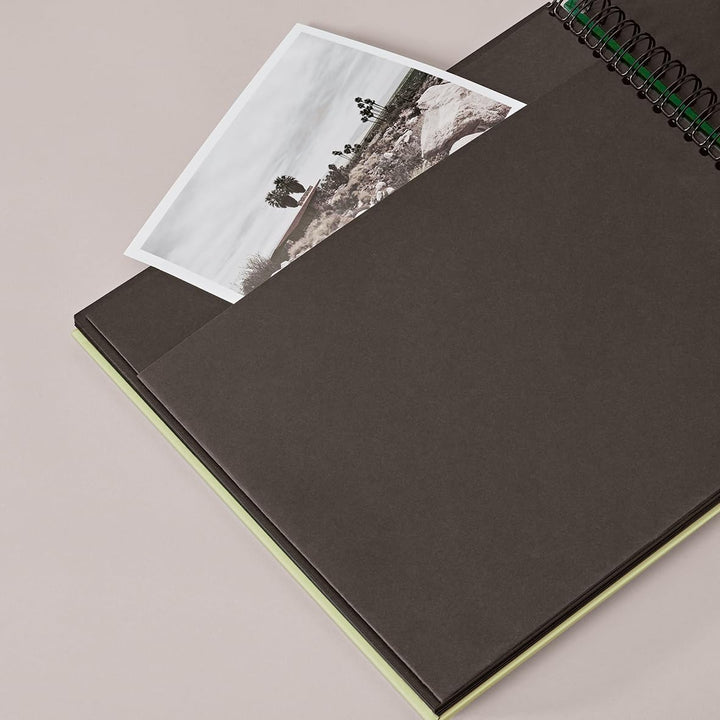 Semikolon 364853 Spiral Album Cutting Edge – 37,5x30,1 cm – Fotoalbum, 90 Seiten schwarz, Fotobuch,