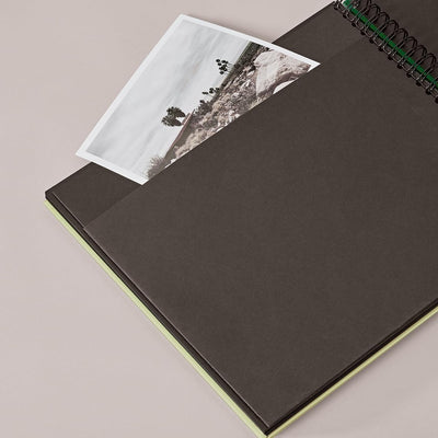 Semikolon 364853 Spiral Album Cutting Edge – 37,5x30,1 cm – Fotoalbum, 90 Seiten schwarz, Fotobuch,