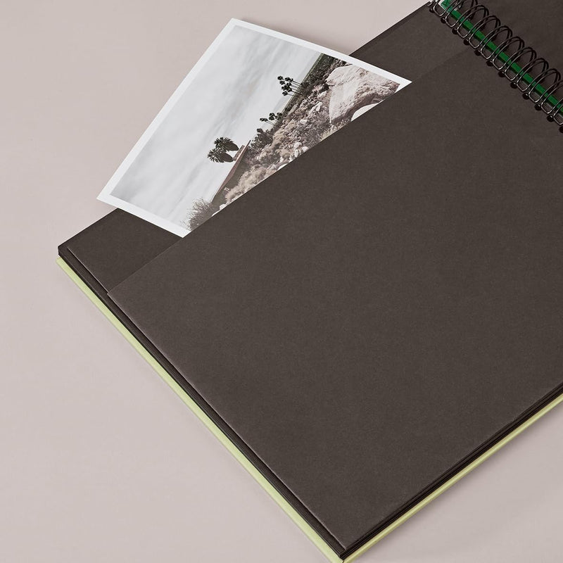 Semikolon 364853 Spiral Album Cutting Edge – 37,5x30,1 cm – Fotoalbum, 90 Seiten schwarz, Fotobuch,
