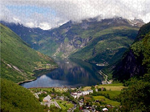 CALVENDO Puzzle Geiranger Fjord, Norwegen 1000 Teile Lege-Grösse 64 x 48 cm Foto-Puzzle Bild von GUG