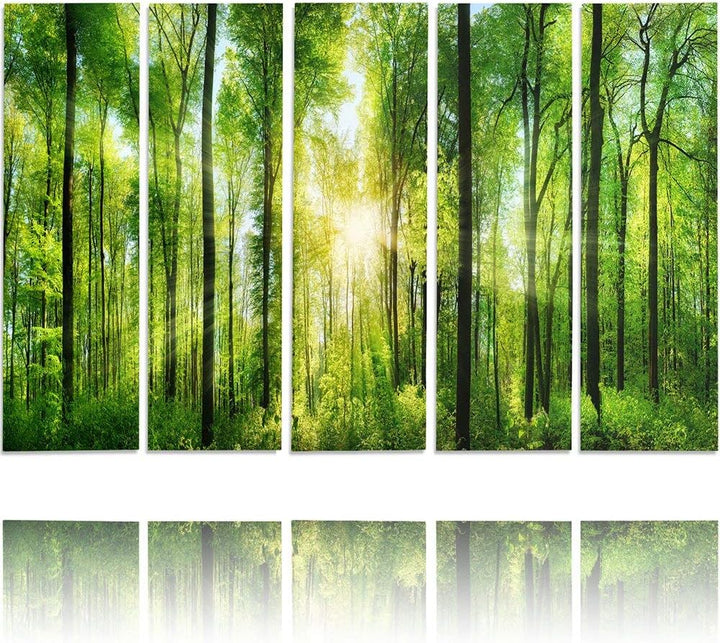 Feeby Frames, Leinwandbild Bilder Wand Bild - 5 Teile - Wandbilder Kunstdruck 100x70 cm, Typ C C typ