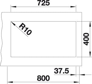 BLANCO SUBLINE 430/270-U | SILGRANIT tartufo | Einbauart: Unterbau | Hauptbecken links | ohne Ablauf