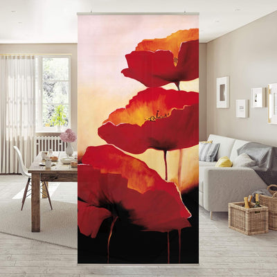 Bilderwelten Raumteiler Poppy Family 250x120cm inkl. transparenter Halterung 250x120cm incl. transpa