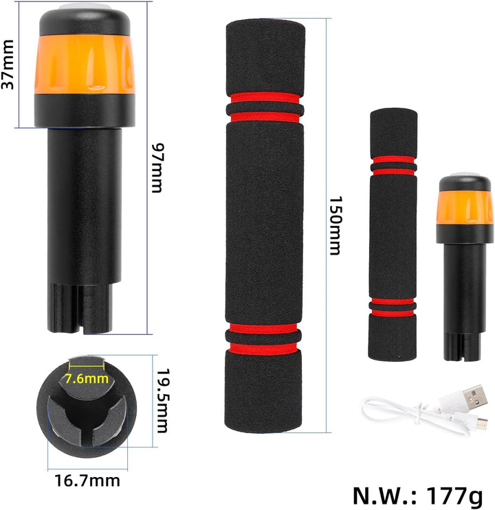 Fututech LED Warnleuchte Wasserdicht und Verlängerung Lenker für Xiaomi M365 Pro Pro2 1S Mi3 für Seg