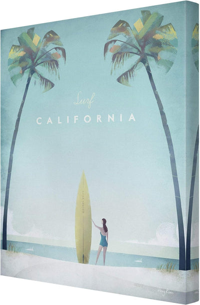 Bilderwelten Leinwandbild Reiseposter California 40 x 30cm Canvas 40cm x 30cm - Canvas, 40cm x 30cm