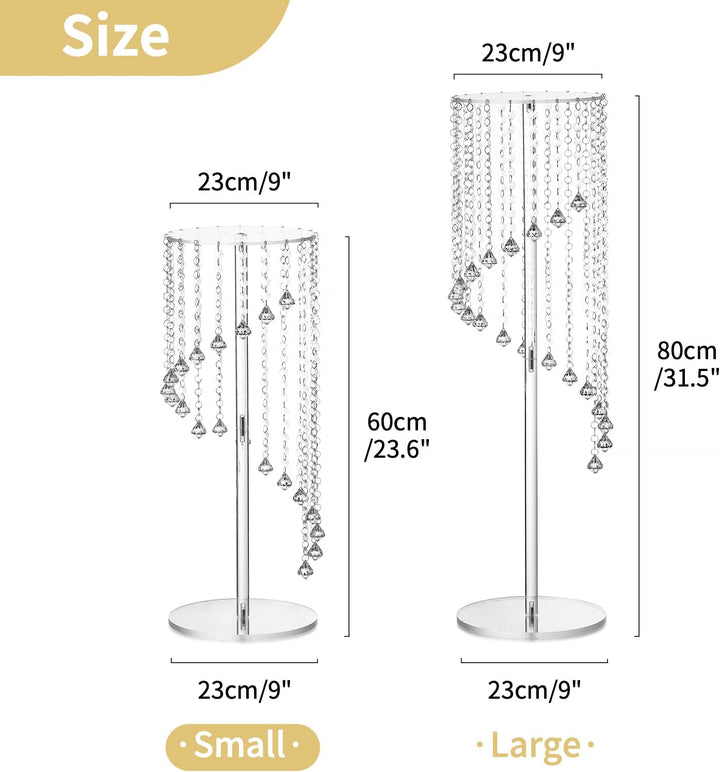 Nuptio Blumenvasen Hochzeit Mittelstücke 2 Stück 60cm Hoch Acryl Vase Steht für Kristall-mittelstück