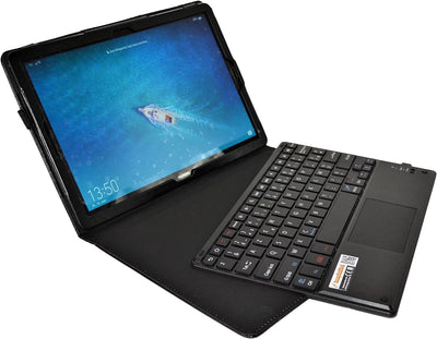 SonnyGoldTech MQ für Huawei M5 10.8 - Layout FRANZÖSISCH AZERTY - Bluetooth Tastatur Tasche mit Mult
