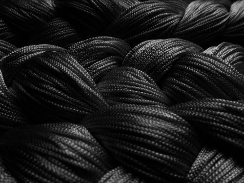 Kaikoon Fadenvorhang Vorhang Fadenstore Fadengardine Messe 150 cm x 400 cm schwarz Neu