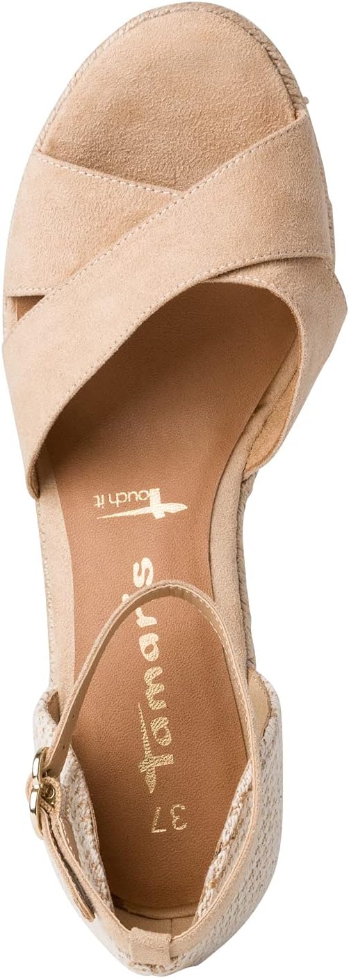 Tamaris Damen 1-1-28026-36 Sandale 41 EU Almond, 41 EU Almond