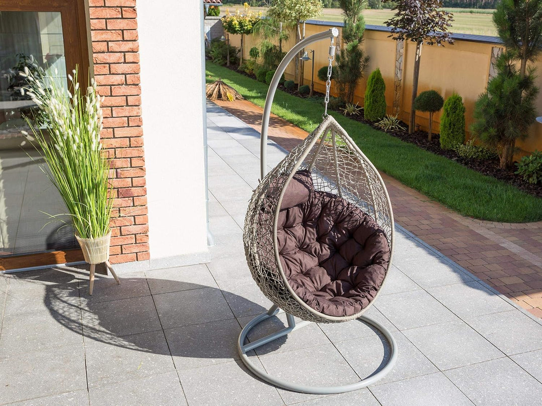 Hängesessel Kissen, Polster, Auflage für Polyrattan & Rattan Hängeschaukel, Sitzauflage für Hängekor