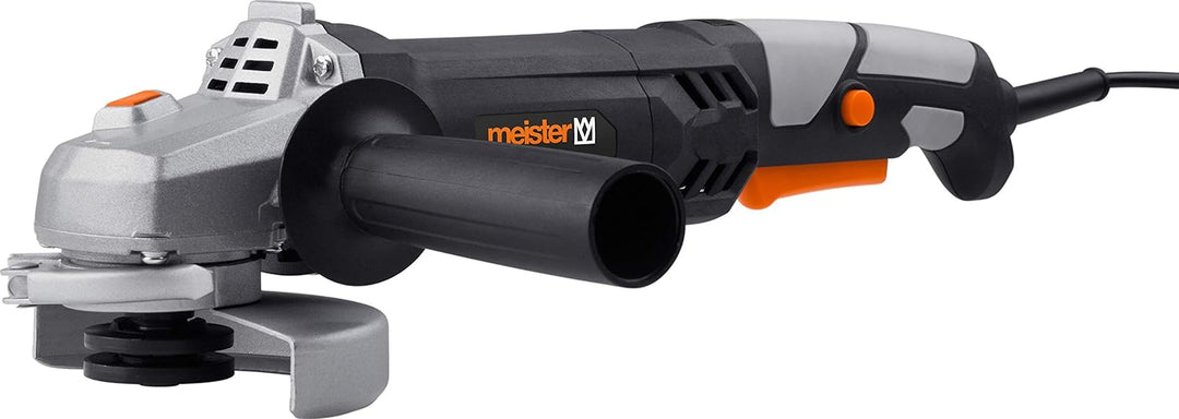 Meister Winkelschleifer 1100 W, MWS1100-125 - Scheiben-Ø 125 mm - Spindelarretierung - Werkzeuglos v