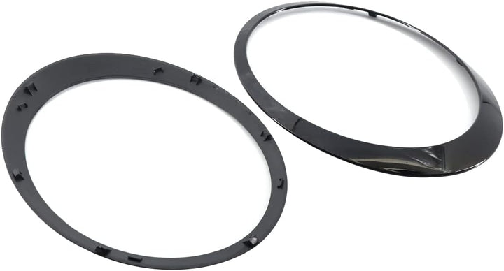 KYYET Scheinwerfer-Zierringblende für Fahrer- und Beifahrerseite, glänzend schwarz, kompatibel mit M