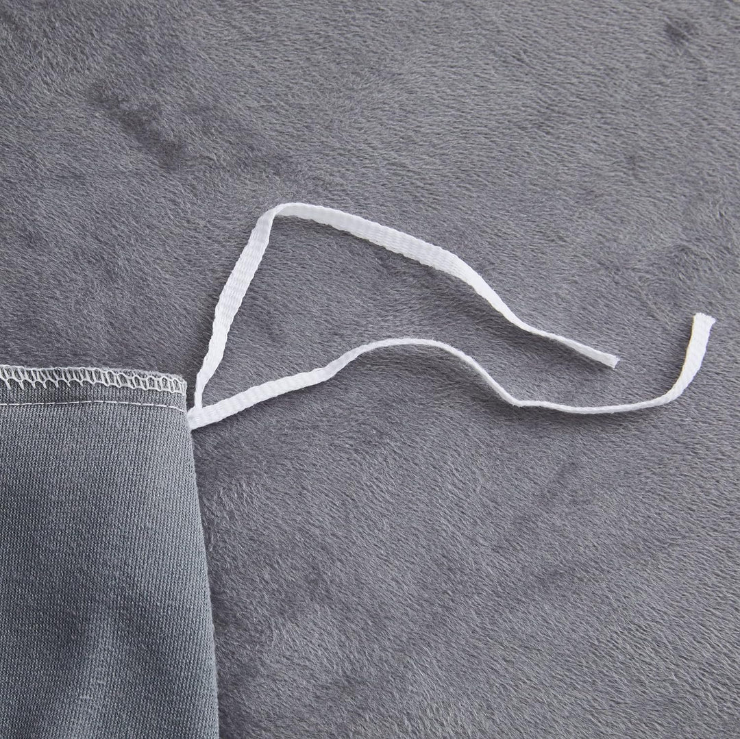 Luofanfei Plüsch Bettwäsche 200x200 Set Winter Flauschig Grau Uni Bettbezug Set Fleece Flanell Graue