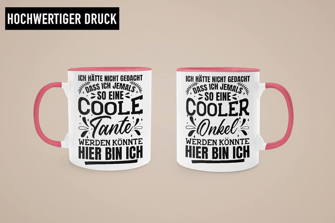 Trendation - Beste Tante und Onkel Geschenk Tasse Set Kaffeetassen Geschenke Weihnachten (Rosa), Ros